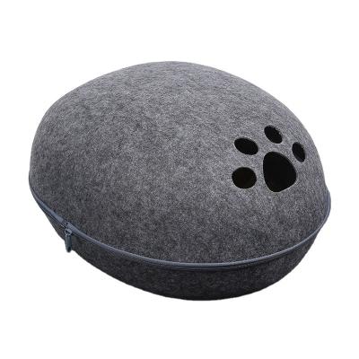 China Viable Cat Nest With Detachable Cushion Mat Pet Tent Dog House Pet House Cat Bed Sleeping Bag Zipper Dog Nest for sale