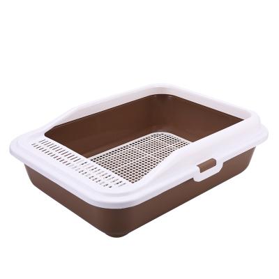 China Clean Plastic Cat Litter Box Toilet Pet Products Fully Large Size Semi-enclosed Viable for sale