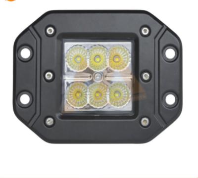 China China aluminum housing manufacturer led work light truck 18w led car square spotlight, atv, tractor for sale