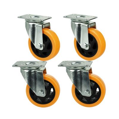 China PIVOT 3 Inch Swivel Plate PVC Caster Wheels Industrial Premium Medium Duty Casters for sale