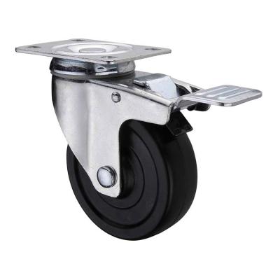 China WBD 4inch 100mm Rigid Hard Solid Rubber Trolley Casters Swivel Trolley 6 Inch Caster Wheel With Stem Holder for sale