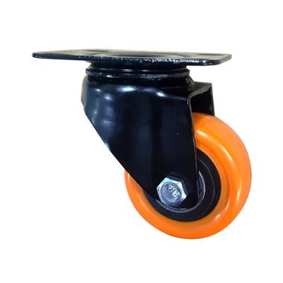 China Red / Orange / Black / Gray 1.5 Wheel Rigid Small Size Orange Caster Wheels 2 Inch for sale