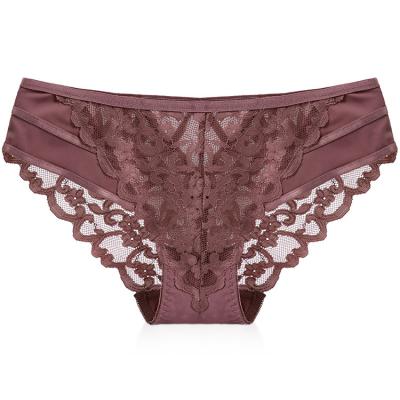 China 2022 Breathable Hot Selling Sexy Newly Design Fit Custom Plus Size Lace Underwear For Women Panties for sale