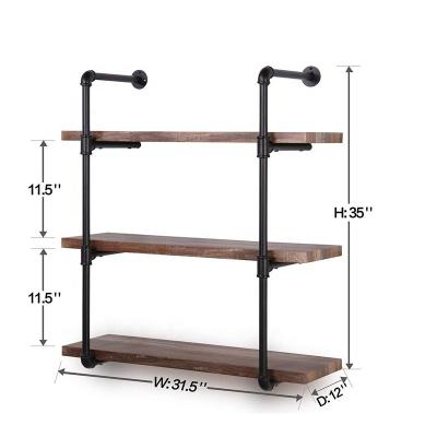 China 90 Degree Book Shelves Manual Home Decor Items Black Iron Pipe Clamps Screw Pipe Fitting for sale