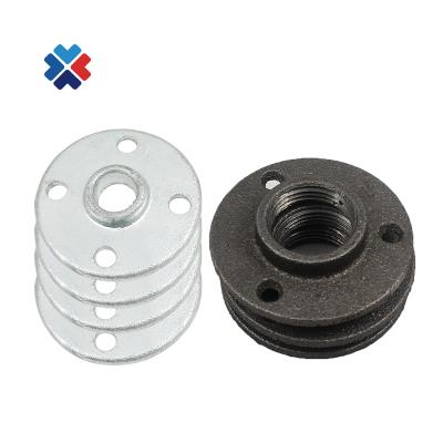 China Home Decoration DIY Furniture Decor Pipe Flange Elbow Connector For Rack Hardware Steel Pipe Shelf for sale