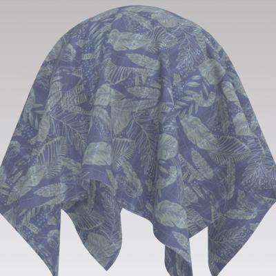 China Breathable Super Comfortable Blue Sheet Polyester Printed Fabric With Stretch For Blouses for sale