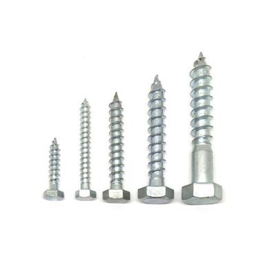 China Stainless Steel Flat Hex Head Screw Lag Bolt Wooden Car Screw for sale