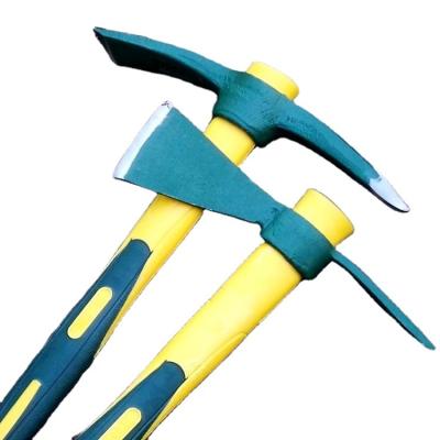 China Two Way Steel Hoe And Pickaxe 2 In 1 Gardening Tools With Wood Handle for sale