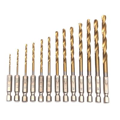 China Metallurgical 5Pcs Set Titanium Straight Spiral Flute HSS Taper Step Drill Bit Set for sale