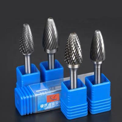 China Manufacturer Customize Solid Silver Tungsten Carbide Welding Rotary Folder Tungsten Steel Carbide Types Rotary Cutter Burrs for sale