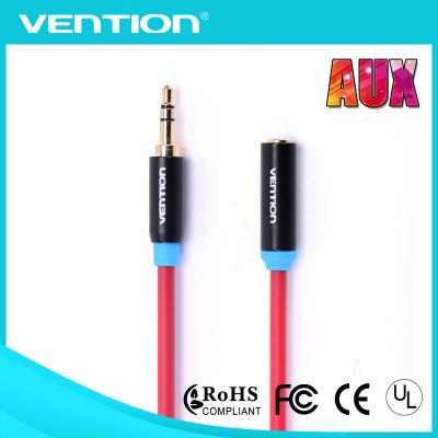 China Aluminiumlegering Shell 3.5mm Mannetje aan Vrouwelijke Stereo Audiokabeluitbreiding met pvc-Jasje Te koop