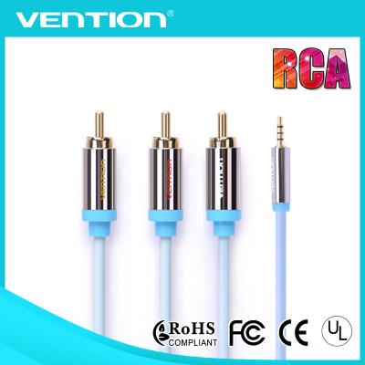 Chine Le poids du commerce aux. de vidéo audio câble le mâle de 2.5mm au connecteur 3RCA masculin, à grande vitesse à vendre