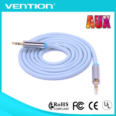 China varón aux. del cable de audio de 3.5m m a de 2.5m m al oro largo del varón el 1m plateado para el teléfono elegante en venta