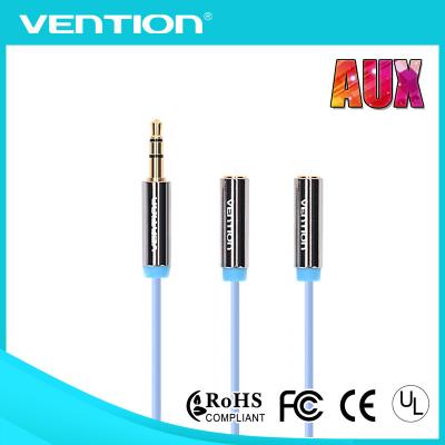 China Beroeps 3 Pool 3.5mm Stereo Audiokabelsplitser met Aluminium die Zuiver Koper insluiten Te koop