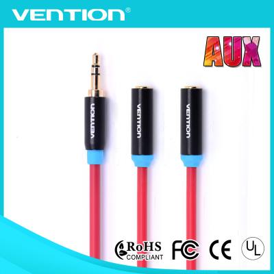 China varón de 3.5m m al cable de audio rojo y blanco aux. femenino de la chaqueta de PVC del cable de audio 2 a aux. en venta