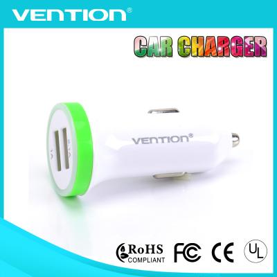 China Cargador dual portátil 3.1A del coche del logotipo de encargo USB del OEM con el zócalo gemelo del USB para el ordenador portátil en venta