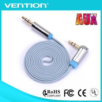 China 1m Lengte Rechte hoek 3.5mm Stereo Audioflardkabels voor Telefoon/Auto/Helper Te koop