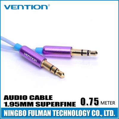 China Ultra Thin Super Soft 3.5mm Audio Car Stereo AUX Cable for TPE shell for sale