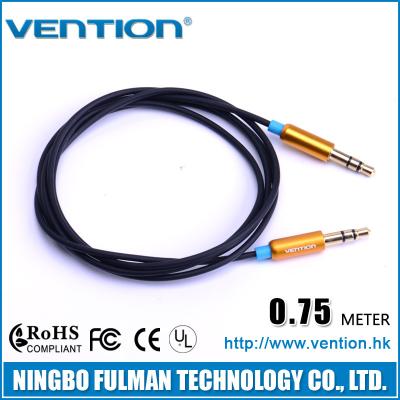 China varón de los 0.75m los 2.46FT 3.5m m al cable dorado audio AUX. masculino en venta