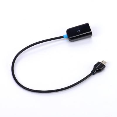 China Cell Phone Black Microusb To Usb Charging Data Cable With Power , PVC Shell for sale