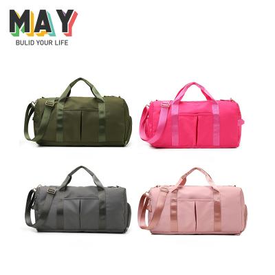 China New Water Proof Sports Dry And Wet Separation Nylon Waterproof Sports Swimming Gym Duffel Bag Pink Gym Bag for sale