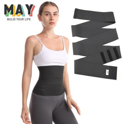 China Polyester & Nylon Women Shape 12.5cm Waist Wrap With Buckle Belt Wrap Waist Trainer for sale