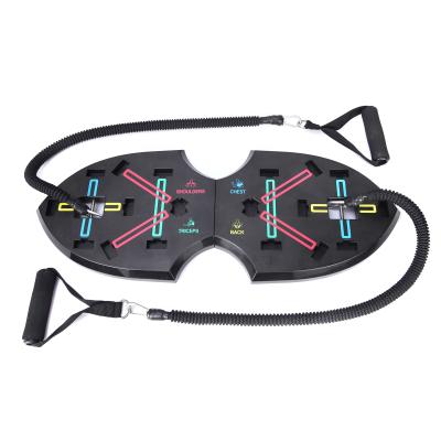 China Lovely Hot Sale Portable Foldable Fitness Training Abdominal Legs With Resistance Band System Push Up Support Board for sale