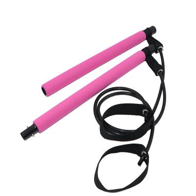 China Hot Selling Pilates Fitness Equipment Multifunctional Pilates Stick Bar Adjustable Pilates Bar With Resistance Bands for sale