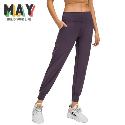 China New Breathable Naked Loose Straight Leg Yoga Pants Womens Fitness Pants for sale