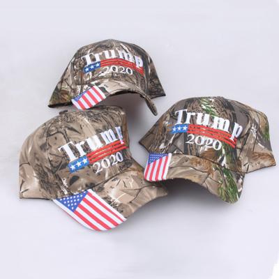 China 2020 COMMON Donald Trump Hat Re-Election Cotton Embroidery USA Flag Baseball Cap for sale