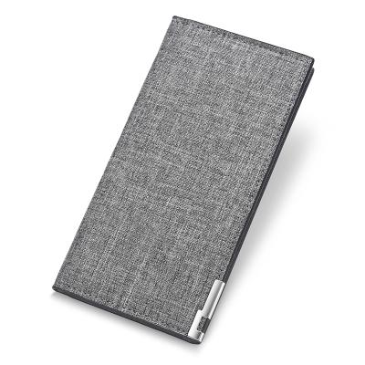 China Factory direct high quality canvas multifunctional unisex fashion wallet gray wallet for sale