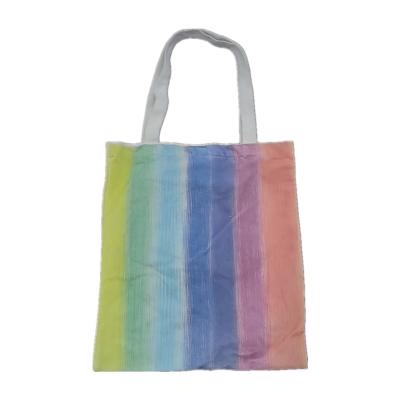 China 2021 Large Capacity Canvas Handled Shopping Bag High Quality Reusable Cute Printed Bag for sale