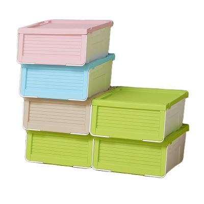 China Wholesale Small Plastic Trash Medium Size Stocked Colorful Storage Box For Car /clothes /toy for sale