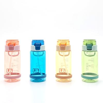 China Sustainable Plastic Straw 500ml Water Bottle Customized Eco-Friendly TRITAN BPA Free Water Bottle for sale