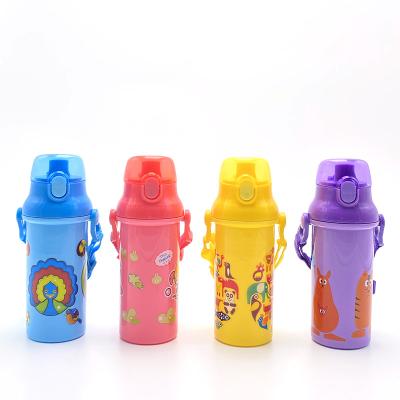 China Outdoor 430ml School Kids Straw Plastic Water Bottle Customized Viable Plastic Water Bottle for sale