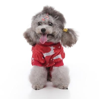 China New Christmas Decoration Stocked Warm Durable Dog Pajamas Suit Pet Clothes Costume Puppy Winter Pajamas for sale