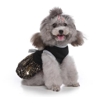 China Fashionable Wholesale Stocked Autumn Winter Pet Costume Halloween Dog Skirt Cosplay Puppy Costume Halloween Dog Dress for sale