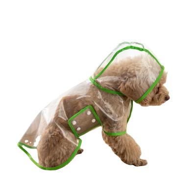 China Fashionable Stocked Dog Clothes Transparent Waterproof Pet Dog Raincoat Pet Clothes For Rainy Day Outing for sale