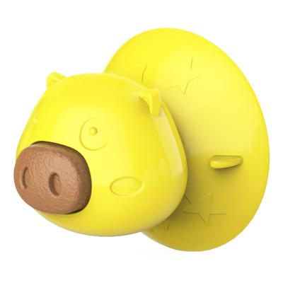 China High Quality Viable Pig Train Resistant Rubber Bite Dogs Toy Doggy Lick Food Molar Toy With Suction Cup Chew Toy For Dog for sale