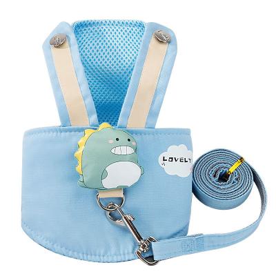 China Small and Medium Dogs Pet Summer Vest Breathable Dog Vest Harness Cute Mesh Dog Traction Rope Pet Chest Stocked Walking Strap Breathable Strap for sale