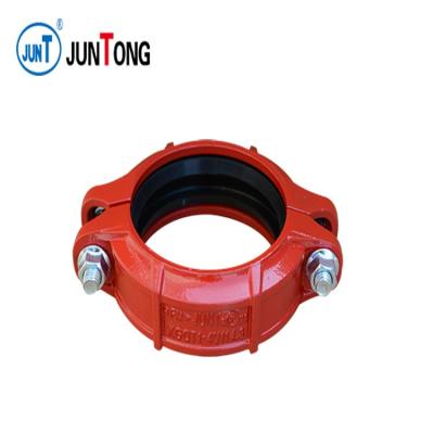 China Connect Pipes UL Approved FM Ductile Iron Grooved Fitting Flexible Coupling for sale