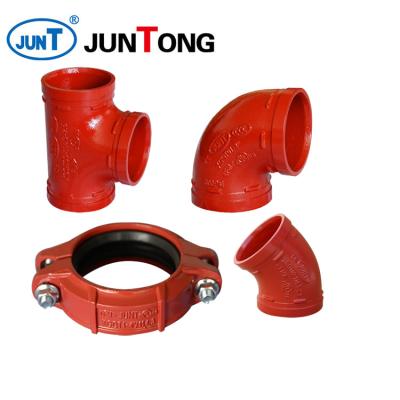 China Connect Pipes Fire Fighting Ductile Iron Grooved Coupling And Fitting With UL FM CE ISO Certification for sale