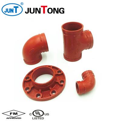 China Connect Pipes FM UL ASTM A536 Ductile Iron Pipe Grooved Fittings For Fire Fighting Pipes for sale