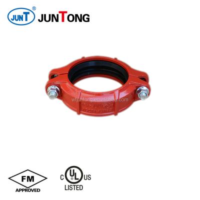 China Iron FM UL CE Approved Ductile Iron Grooved Flexible Fitting / Reducer / Reducing Tee / Coupling / Elbow / Tee / Cap for sale