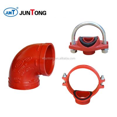 China Iron UL FM CE Approved Ductile Iron Roll Grooved End Pipe Fittings for sale