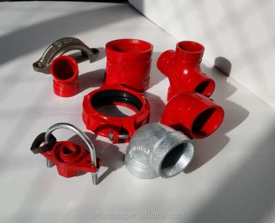 China Fire Fighting Systems Couplings And Malleable Iron Grooved Pipe Fittings 45 Degree Elbow Pipe Fitting for sale