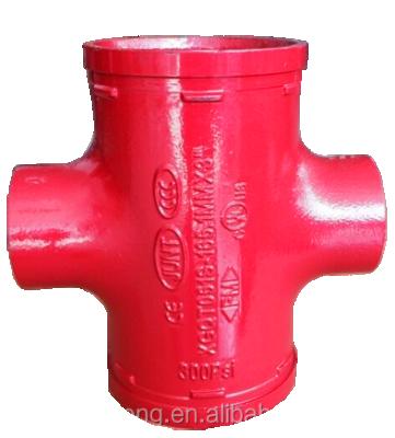 China Iron FM UL Approved Pipe Fittings Equal Cross Cross Reducing Cross for sale