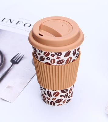 China Sustainable Custom Eco - Friendly Silicon Lid Reusable Bamboo Keep Coffee Mug for sale