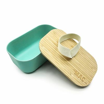 China Wholesale Sustainable Kids Silicone Insulated Kids Bento Lunch Box Set Bamboo Food Warmer Lunch Box for sale