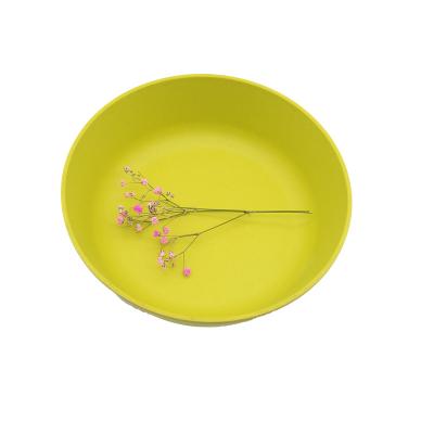 China Sustainable degradable bamboo reusable eco salad bowl new product bamboo fiber dish for sale